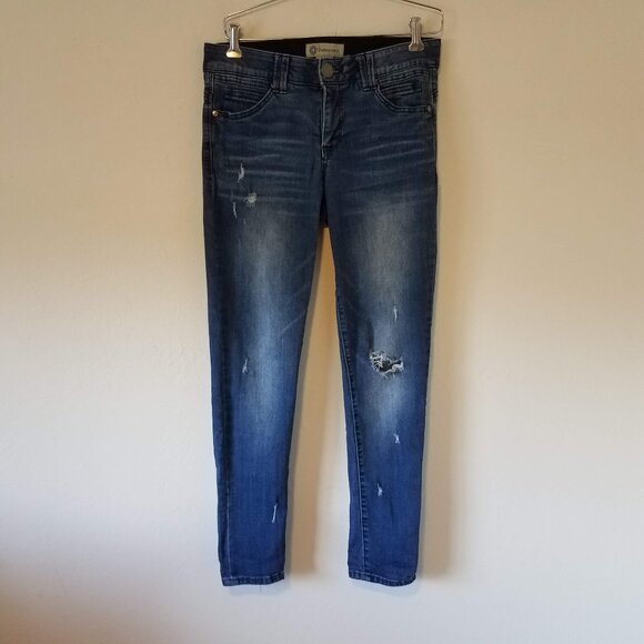 Democracy Jeans Size 6 Ab Technology Distressed Skinny Leg Stretch BN20907YK2 - Picture 1 of 9